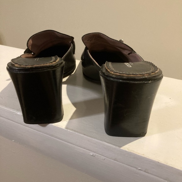 Liz Claiborne Flex Mule Genuine Leather Black With Buckle. Size 8.5 - Picture 3 of 7